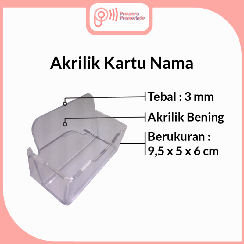 Supplier Akrilik Tempat Kartu Nama Prawara Promosindo