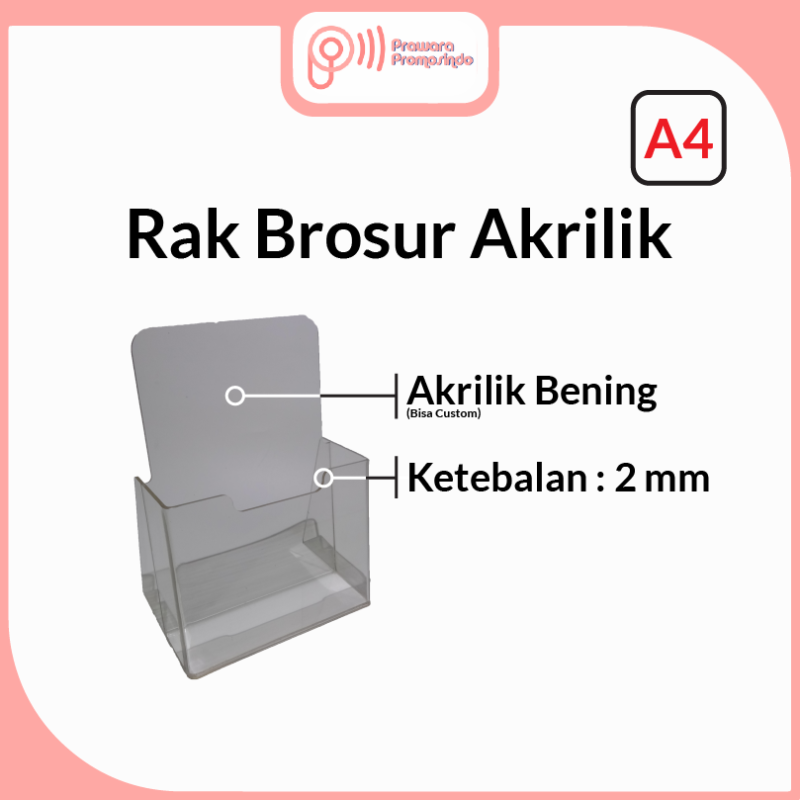 Supplier Akrilik Tempat Brosur Prawara Promosindo