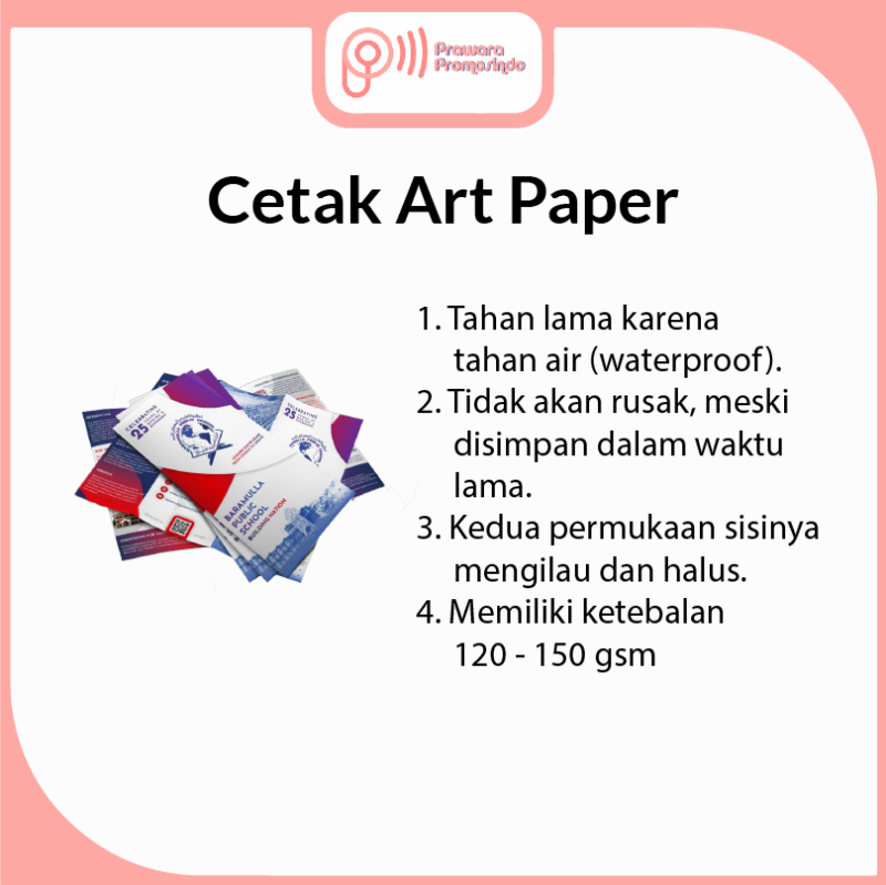 Supplier Cetak Art Paper Prawara Promosindo